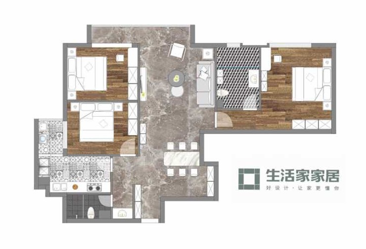 115欧式大平层装修效果图,保利爱尚里|爱上北欧风装修案例效果图-美广网(图1)