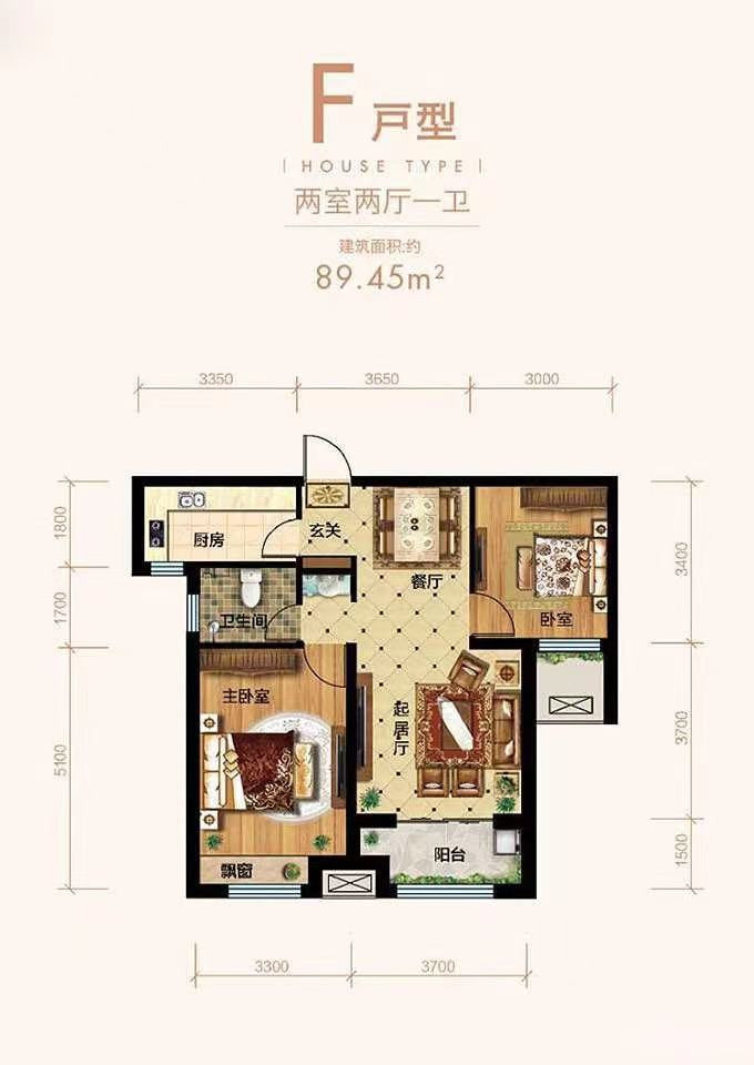 80日式两房装修效果图,春日奈优井装修案例效果图-美广网(图1)