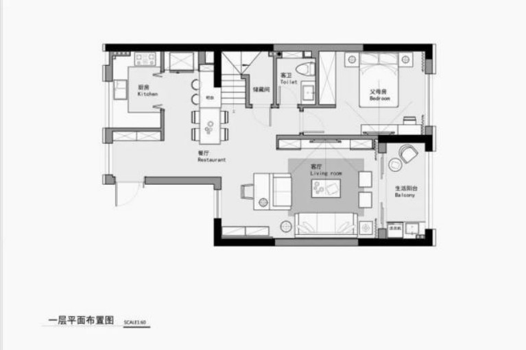 90现代复式装修效果图,90平温情北欧复式装修案例效果图-美广网