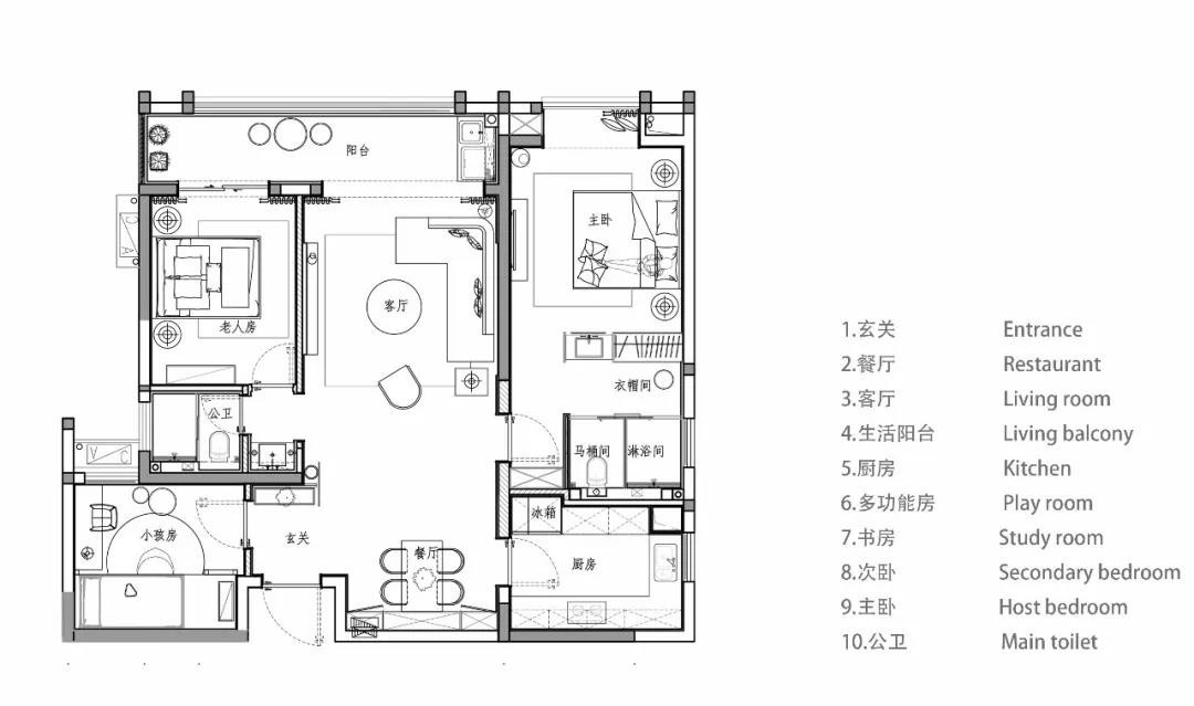 96美式三房装修效果图,轻奢--Tiffany蓝装修案例效果图-美广网(图1)