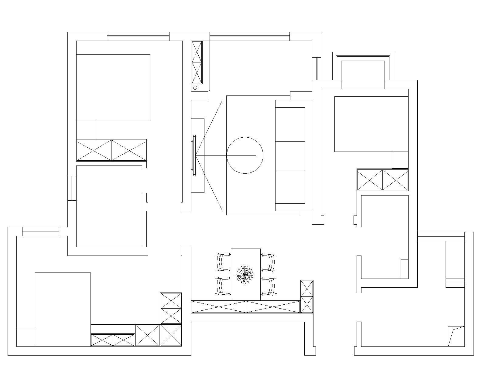 97现代三房装修效果图,自在的精神归属装修案例效果图-美广网
