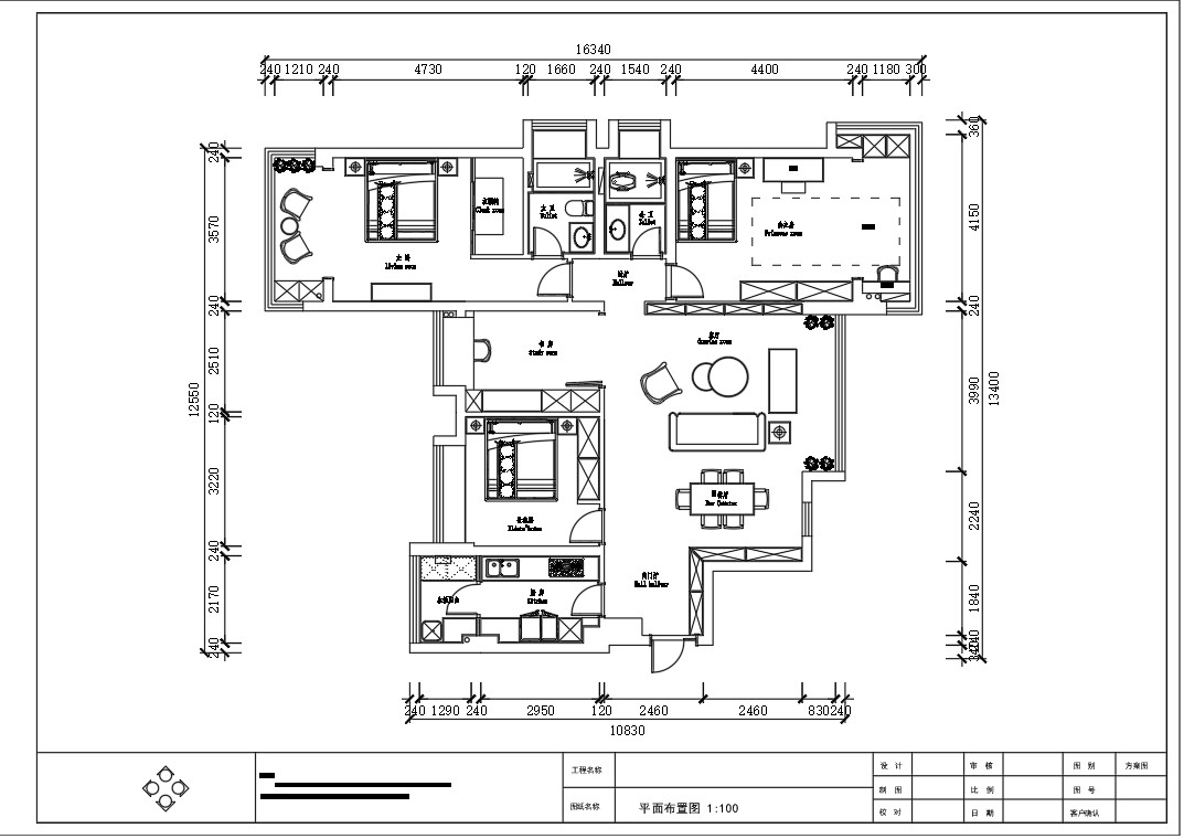 161现代三房装修效果图,若·素装修案例效果图-美广网