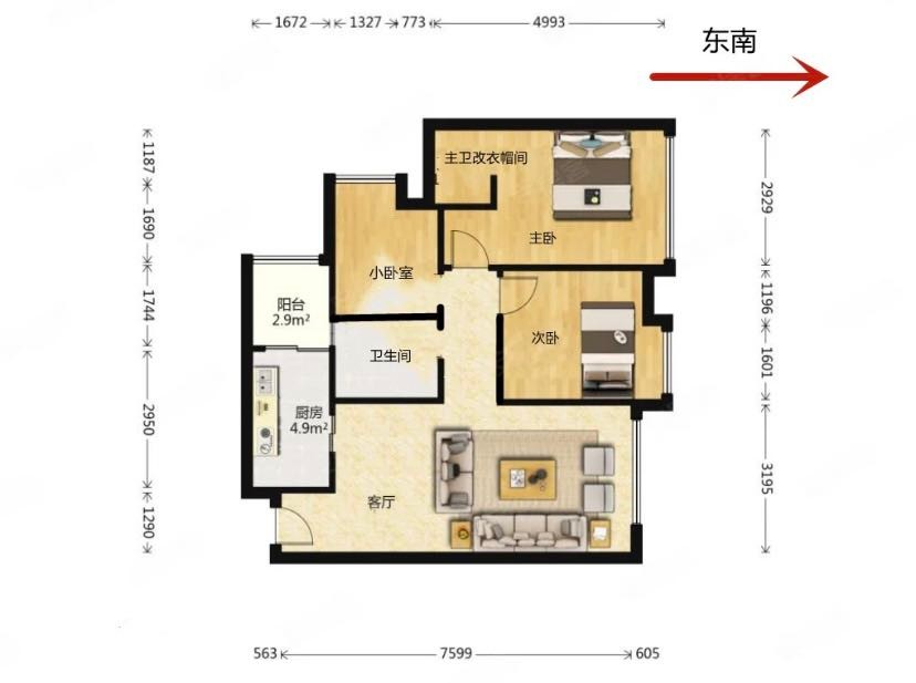 75现代三房装修效果图,温馨小家简约风装修案例效果图-美广网(图1) 75现代三房装修效果图,温馨小家简约风装修案例效果图-美广网(图1)