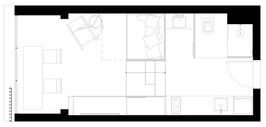 26现代小户型/一房装修效果图,26㎡小蜗居——锦泰公寓装修案例效果图-美广网(图1)