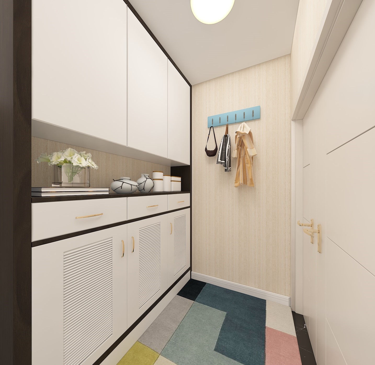 53现代两房装修效果图,53平简约风装修案例效果图-美广网(图11)