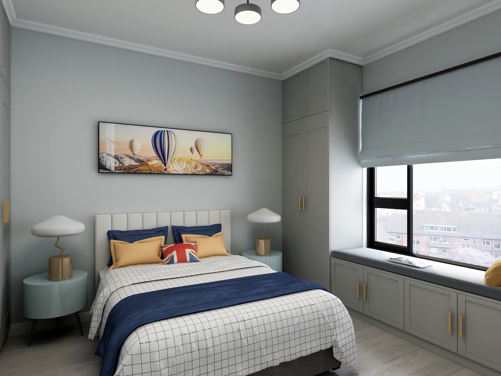 102简欧三房装修效果图,102m²不一样的简欧风装修案例效果图-美广网(图6)