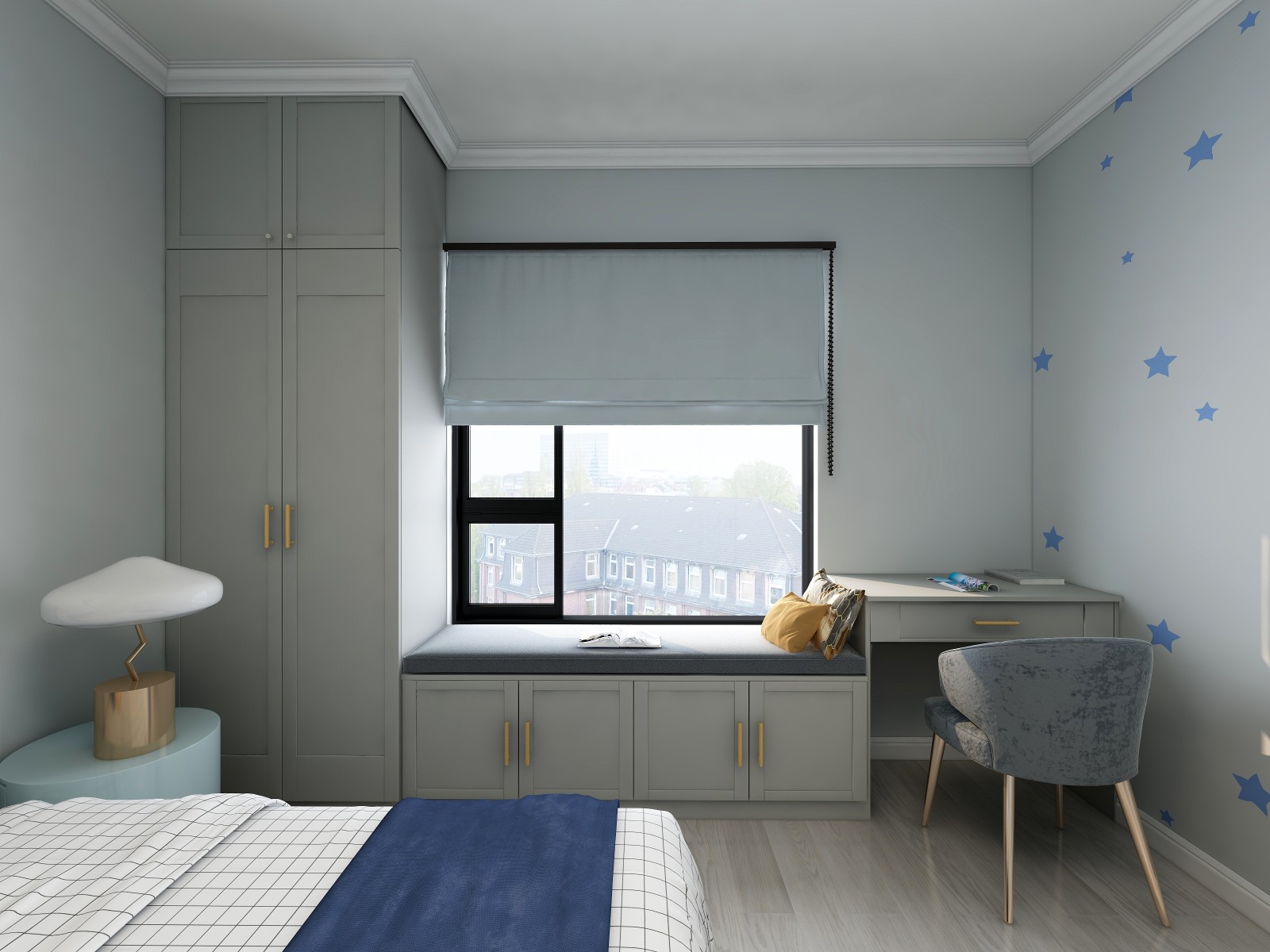 102简欧三房装修效果图,102m²不一样的简欧风装修案例效果图-美广网(图7)