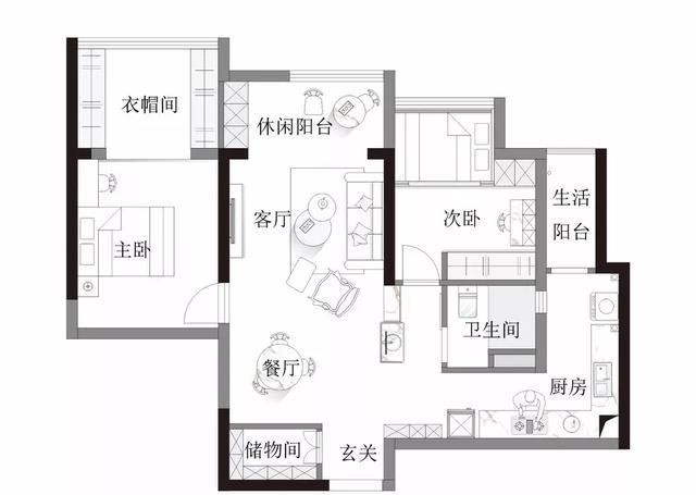 84后现代两房装修效果图,夏日风情小屋装修案例效果图-美广网