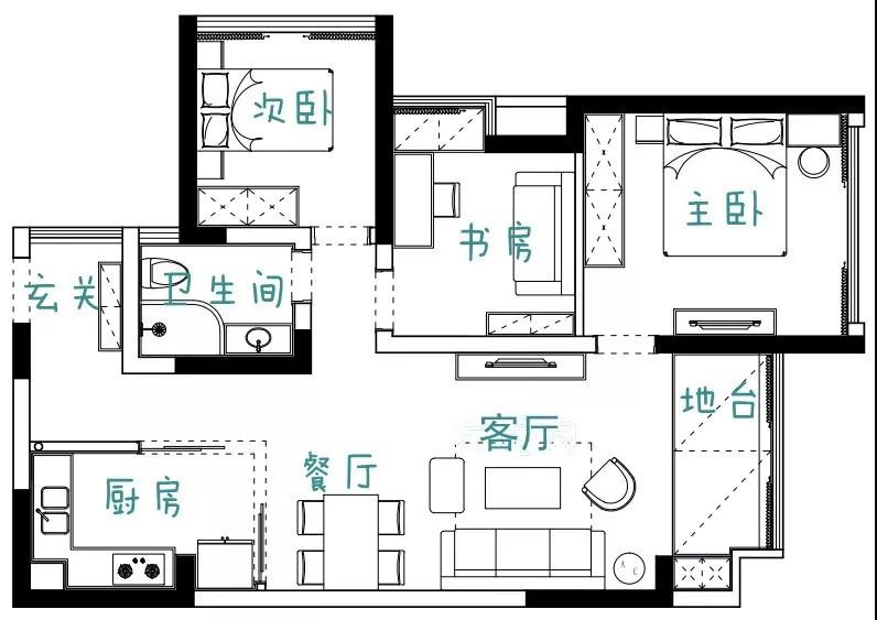 88北欧三房装修效果图,87平的北欧风小三房装修案例效果图-美广网(图1) 88北欧三房装修效果图,87平的北欧风小三房装修案例效果图-美广网(图1)