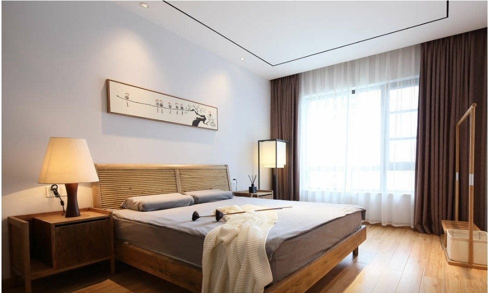 130现代三房装修效果图,现代简约，生如夏花装修案例效果图-美广网(图3)