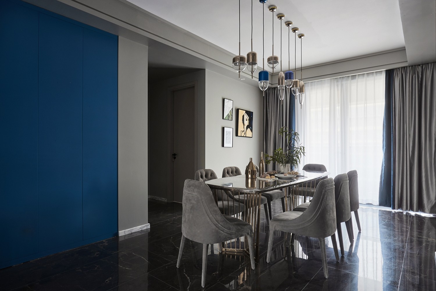 100现代三房装修效果图,100平方米现代风格装修案例效果图-美广网(图5)