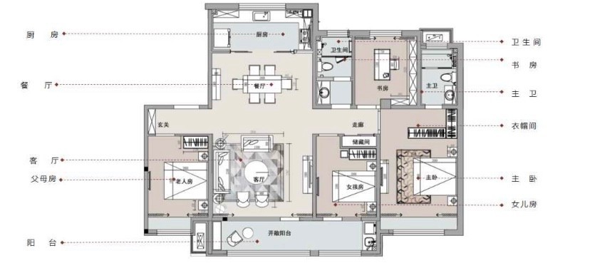 125现代三房装修效果图,舒适和放松感受装修案例效果图-美广网(图1)