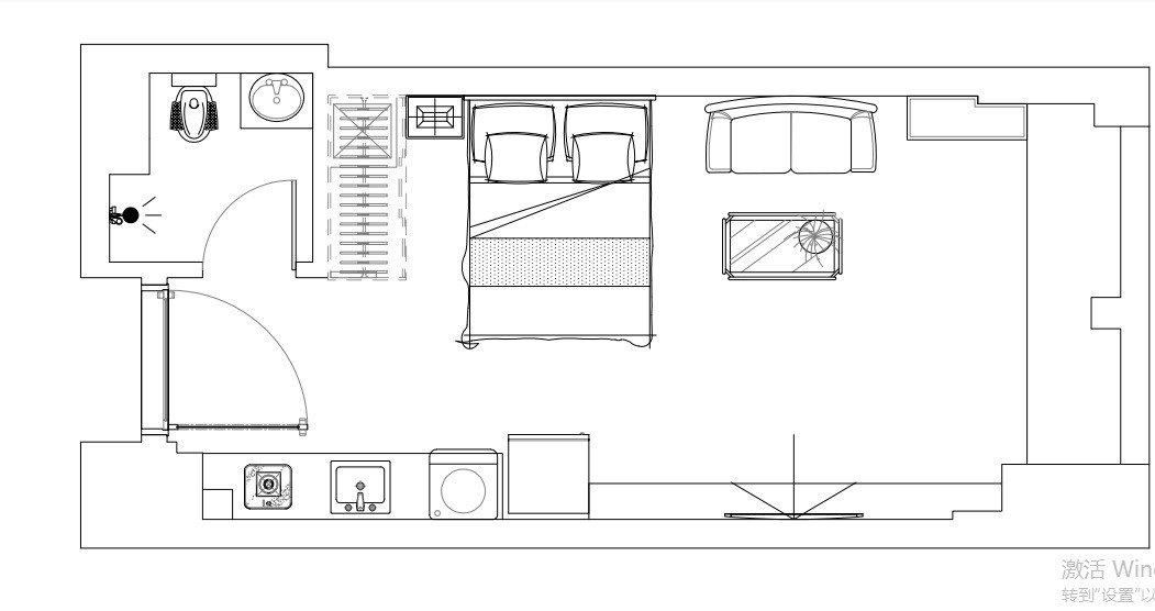30现代小户型/一房装修效果图,公寓简装出租装修案例效果图-美广网(图1)
