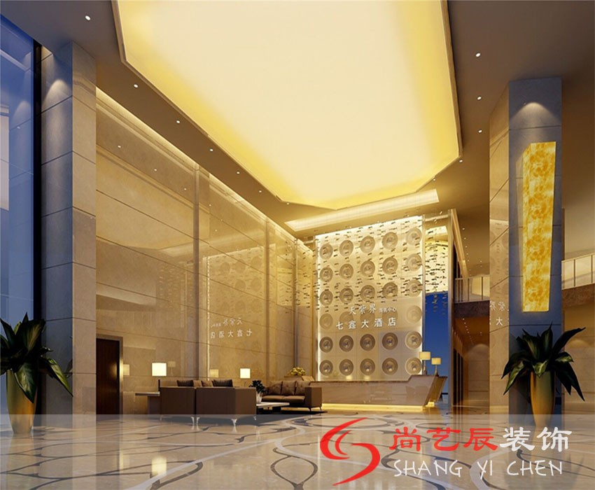 1280现代商铺装修装修效果图,七鑫大酒店装修案例效果图-美广网(图2)