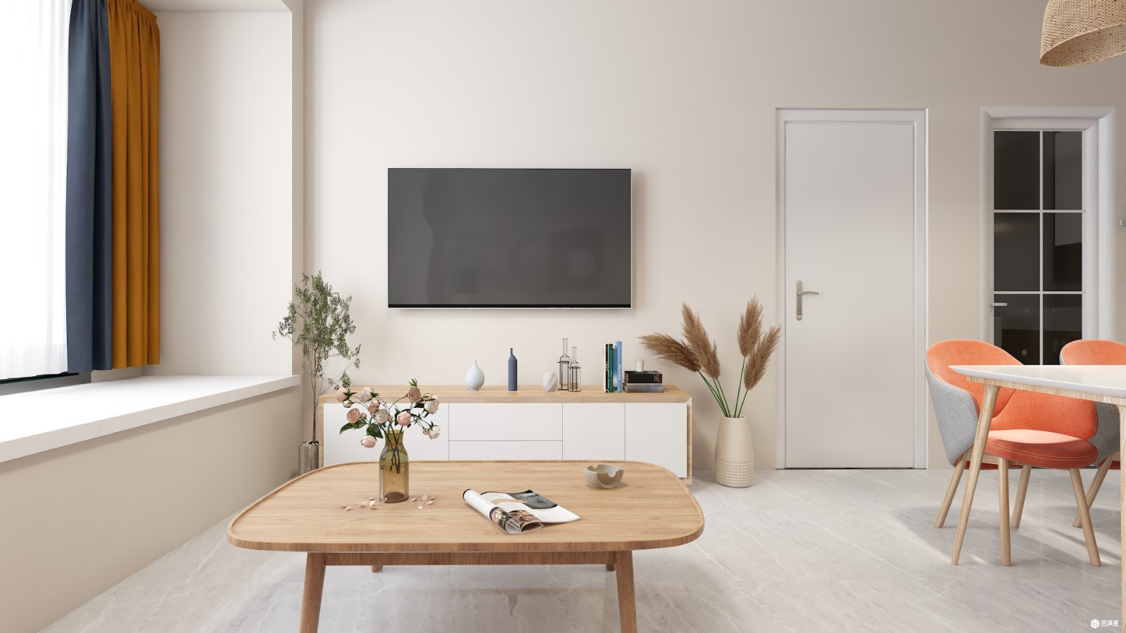 31现代小户型/一房装修效果图,现代北欧长治南阳御龙府装修案例效果图-美广网(图2)