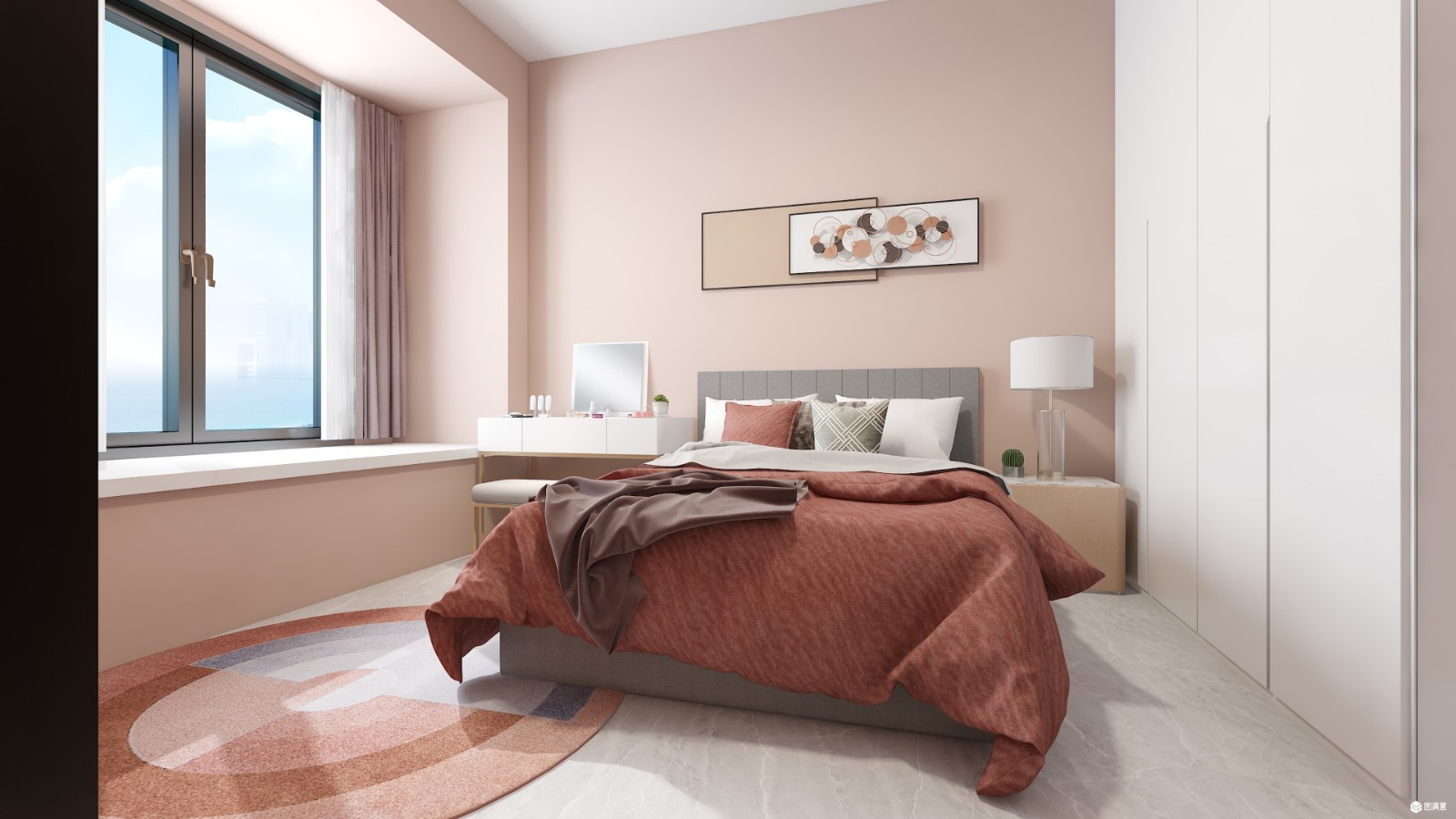 31现代小户型/一房装修效果图,现代北欧长治南阳御龙府装修案例效果图-美广网(图4)