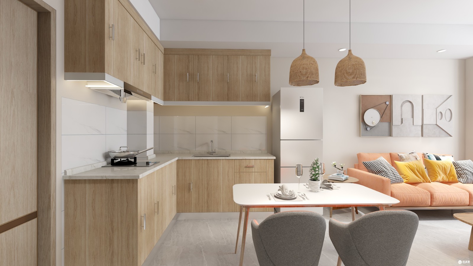 31现代小户型/一房装修效果图,现代北欧长治南阳御龙府装修案例效果图-美广网(图6)