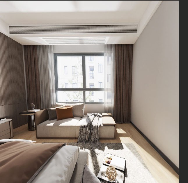 65工业小户型/一房装修效果图,65平米现代轻奢一居室装修案例效果图-美广网(图5)
