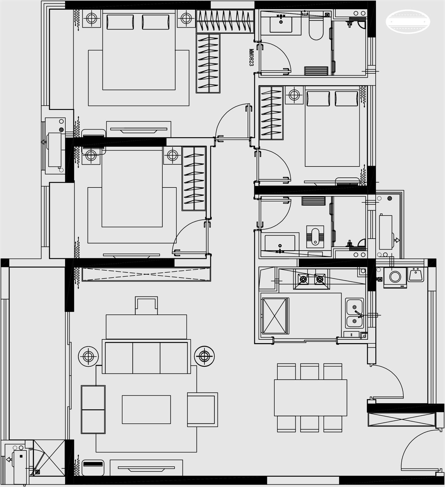 125现代三房装修效果图,、别YOUNG的家装修案例效果图-美广网(图1)