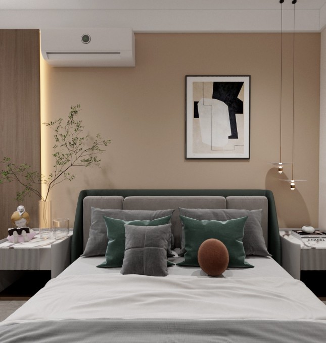60现代小户型/一房装修效果图,60平米现代简约一居室装修案例效果图-美广网(图4)