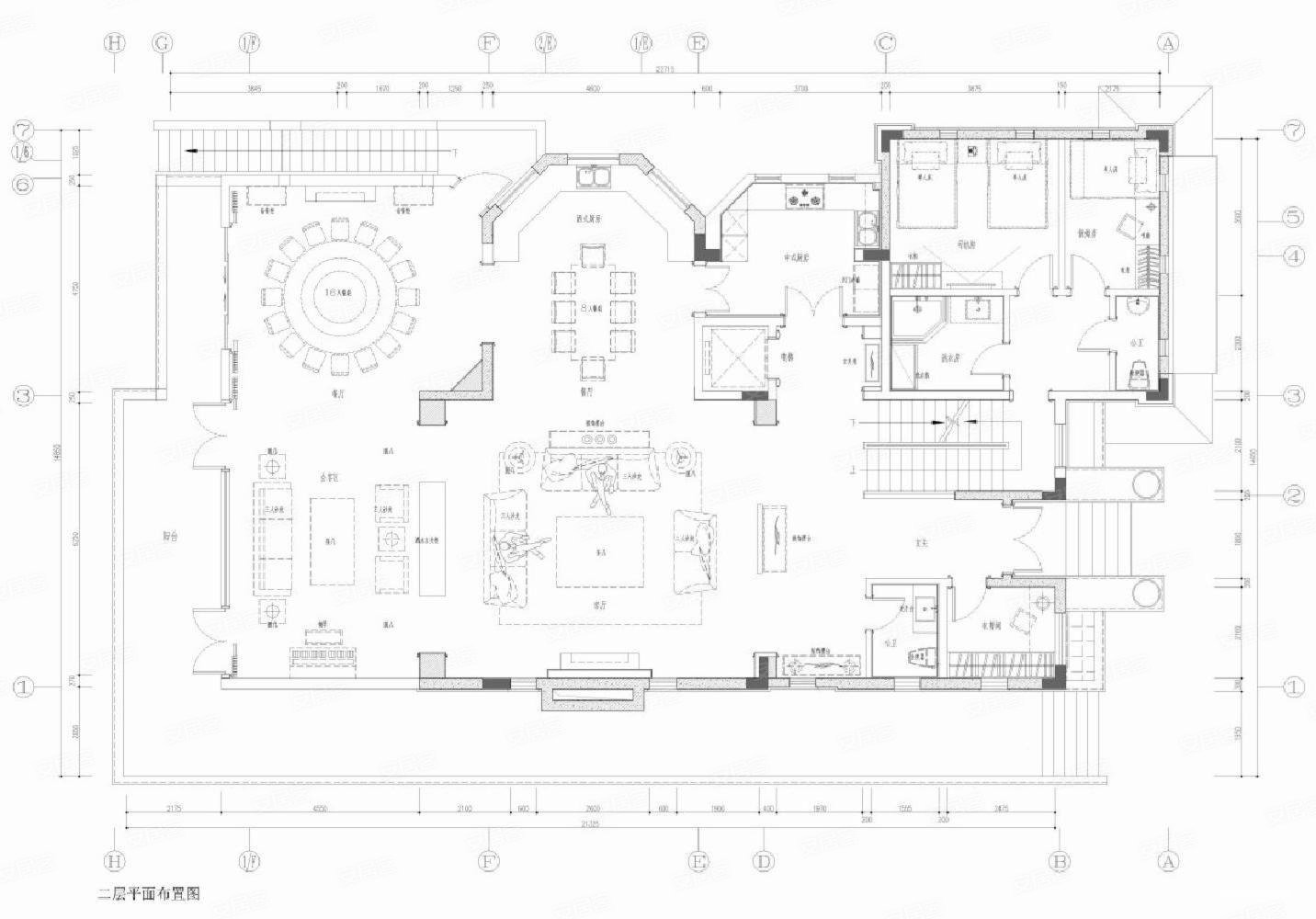 430新古典别墅装修效果图,南湖半山豪庭|恒久之美装修案例效果图-美广网