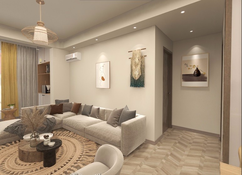 100混搭三房装修效果图,邛崃未崃时光装修案例效果图-美广网(图3)