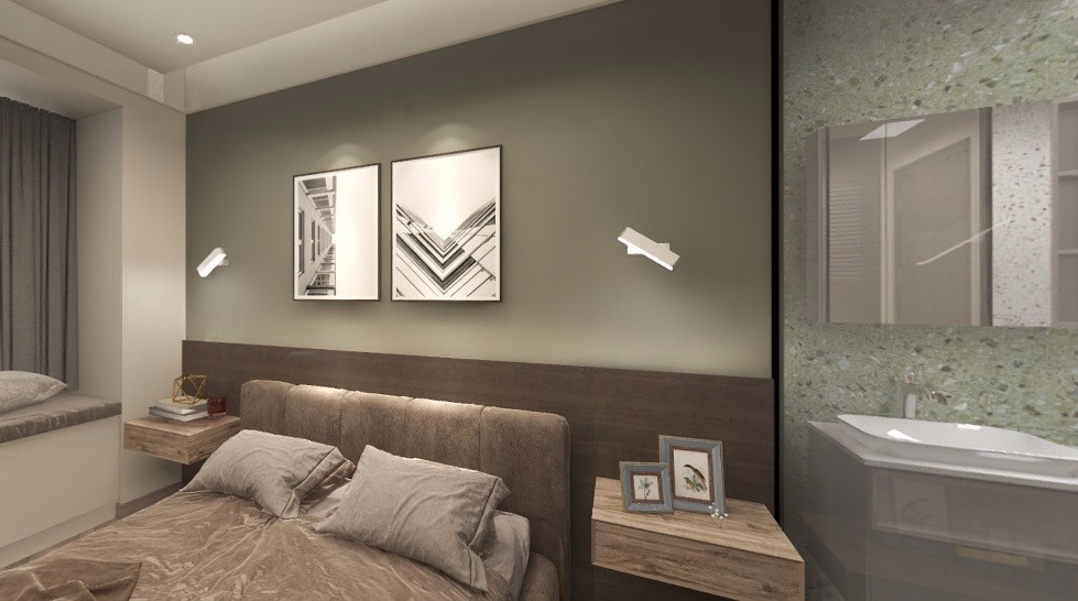 100混搭三房装修效果图,邛崃未崃时光装修案例效果图-美广网(图5)