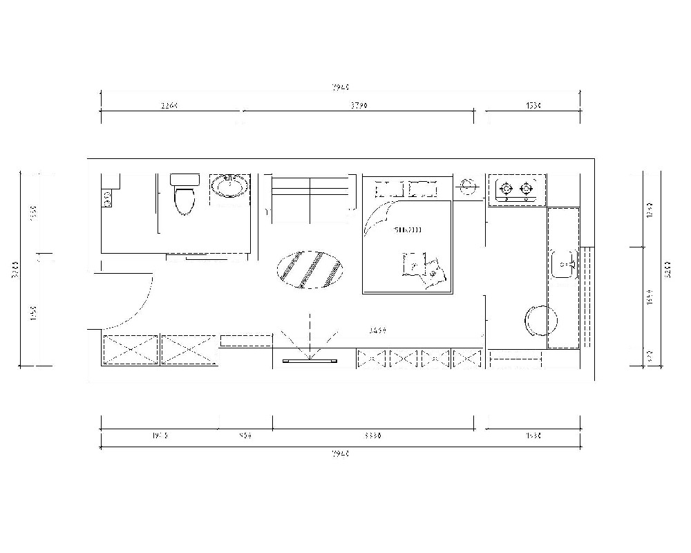 61现代两房装修效果图,大源欢乐颂现代简约装修案例效果图-美广网(图1)