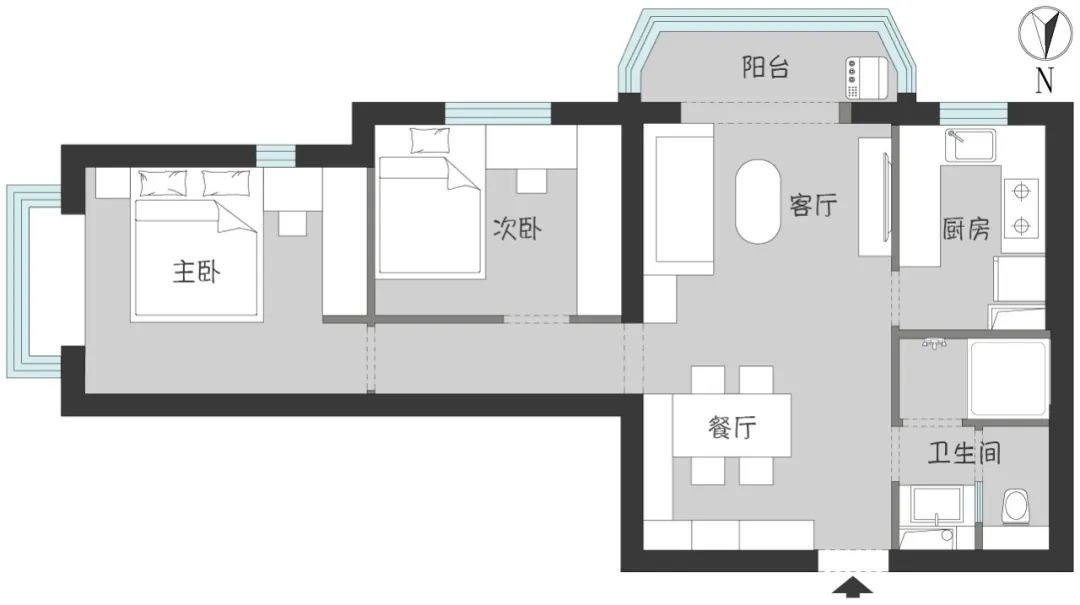 62日式两房装修效果图,62㎡原木日式还有大浴缸装修案例效果图-美广网