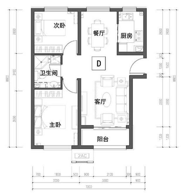 88欧式两房装修效果图,碧水湾装修案例效果图-美广网(图1)