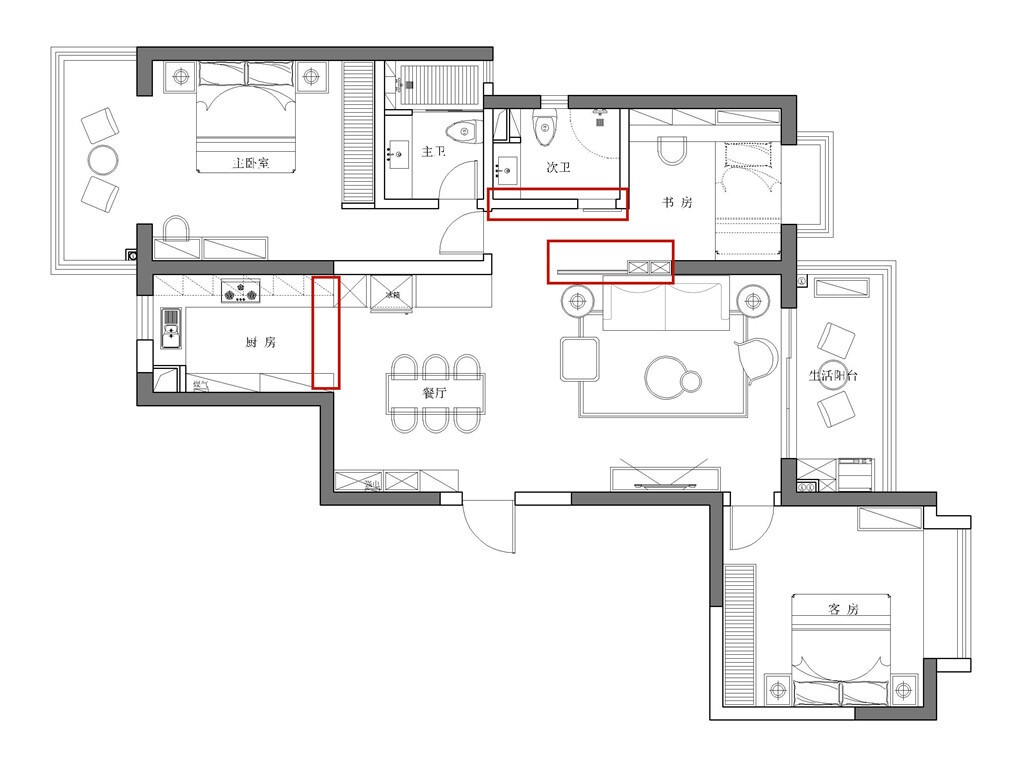 90日式两房装修效果图,90平两房日式风格装修案例效果图-美广网
