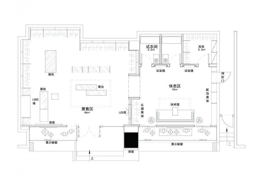 166后现代办公空间装修效果图,定制范｜末染设计装修案例效果图-美广网