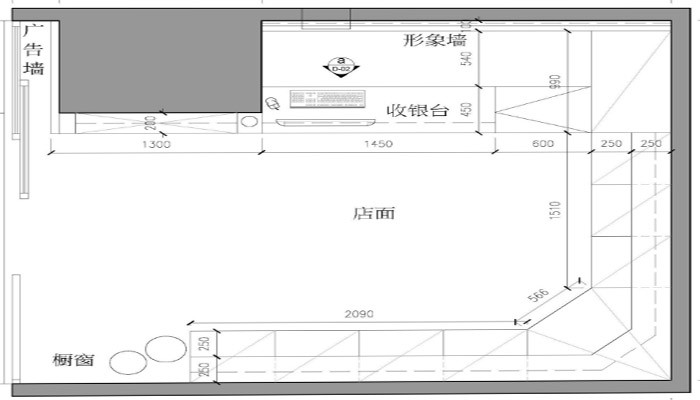 200北欧商铺装修装修效果图,咖啡厅审计案列装修案例效果图-美广网