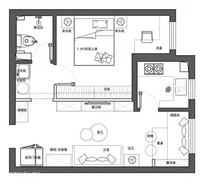 82日式两房装修效果图,日式风格装修案例效果图-美广网