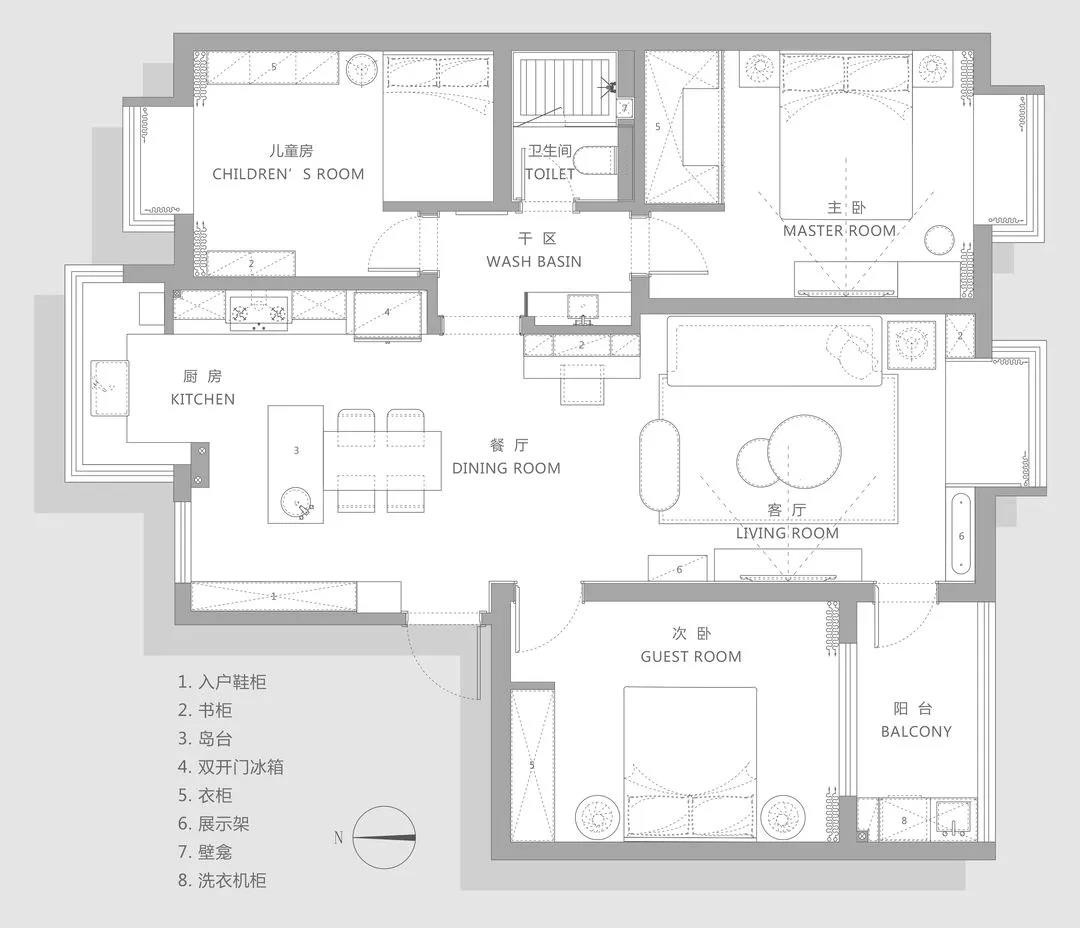 121现代三房装修效果图,121㎡装修的复古精致装修案例效果图-美广网(图1) 121现代三房装修效果图,121㎡装修的复古精致装修案例效果图-美广网(图1)