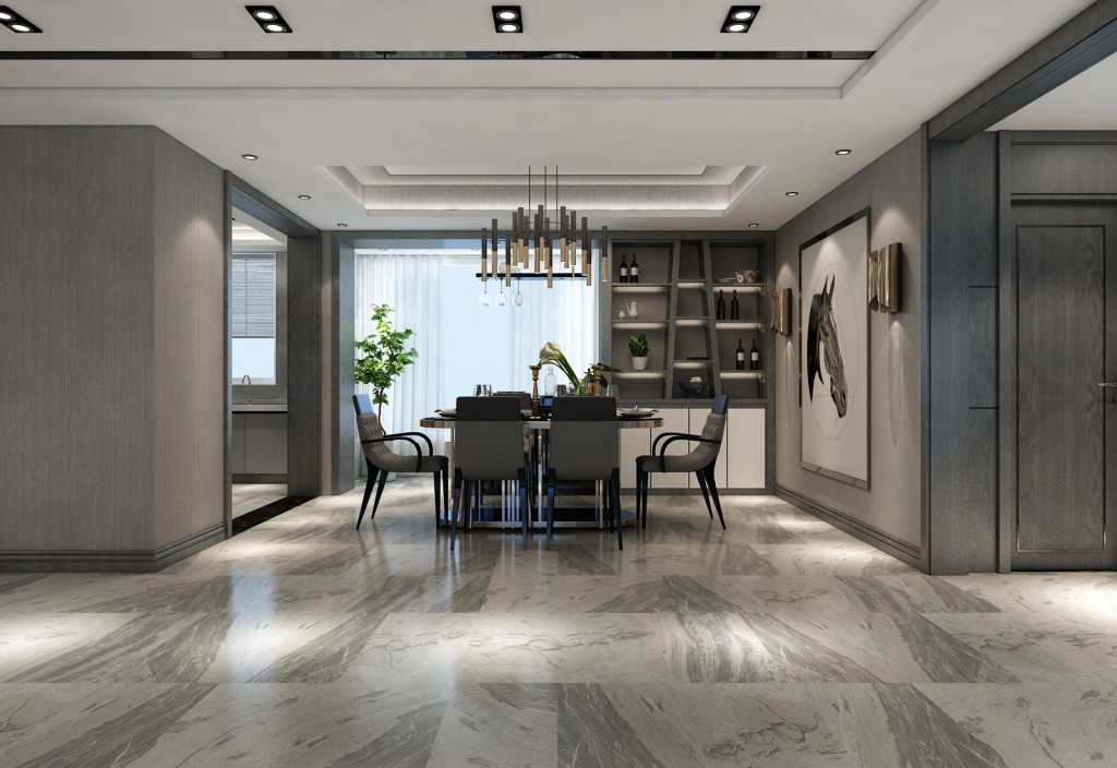 155现代四房装修效果图,155㎡|现代轻奢风装修案例效果图-美广网(图2)