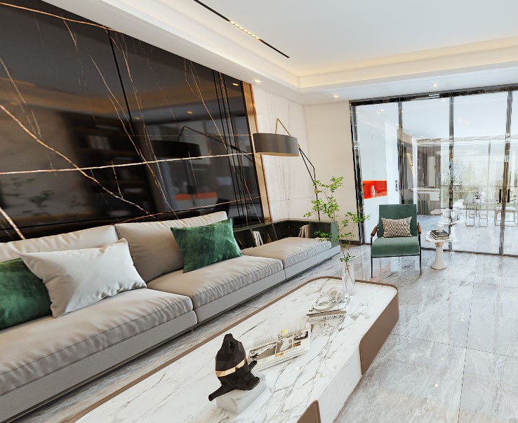 60现代小户型/一房装修效果图,60平米现代简约一居室装修案例效果图-美广网(图3)