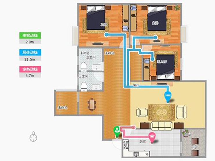 147轻奢风三房装修效果图,光影装修案例效果图-美广网(图1)