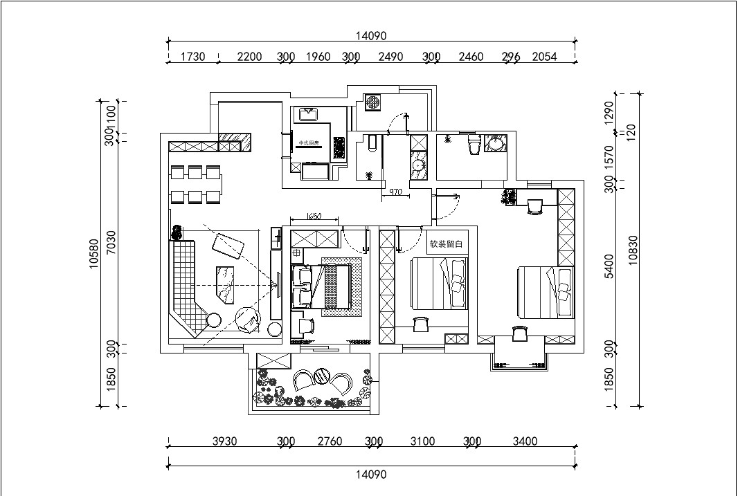 120现代三房装修效果图,现代简约的婚房设计装修案例效果图-美广网