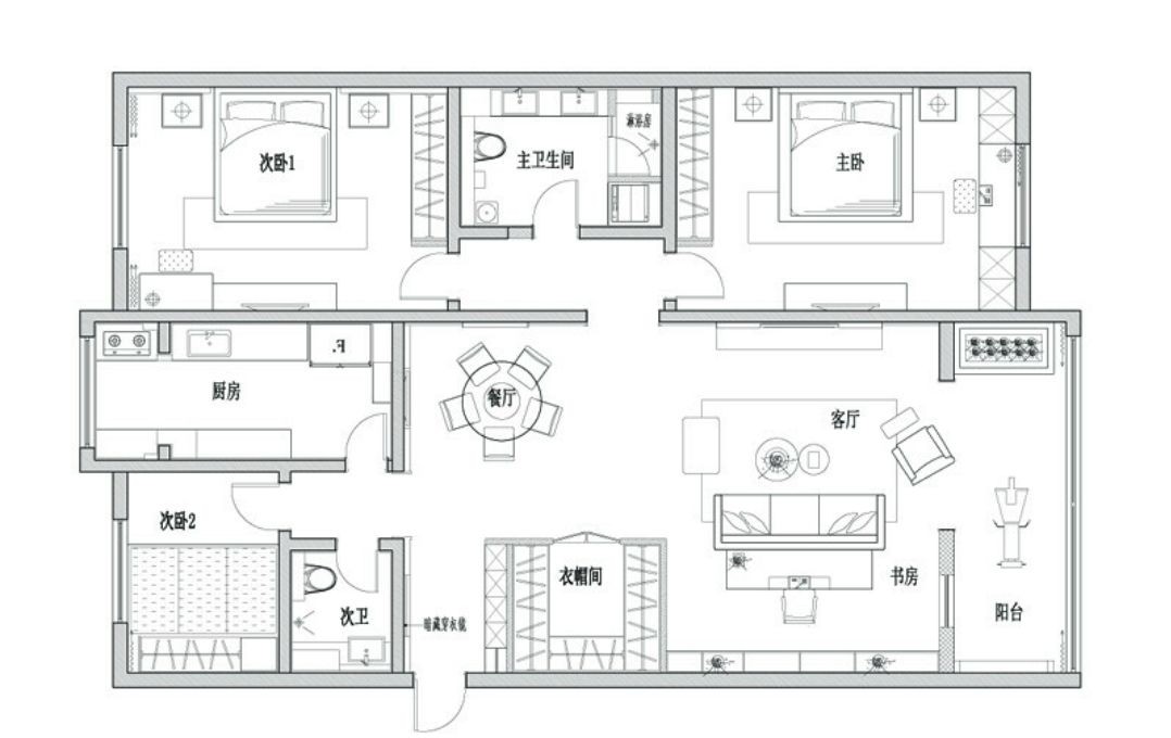 130现代三房装修效果图,理性与浪漫间的家装修案例效果图-美广网(图1) 130现代三房装修效果图,理性与浪漫间的家装修案例效果图-美广网(图1)