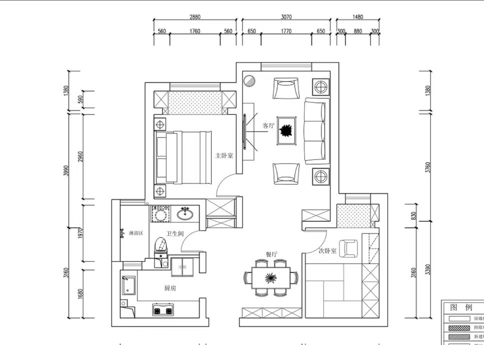 82现代两房装修效果图,现代简约极简风装修案例效果图-美广网(图1)