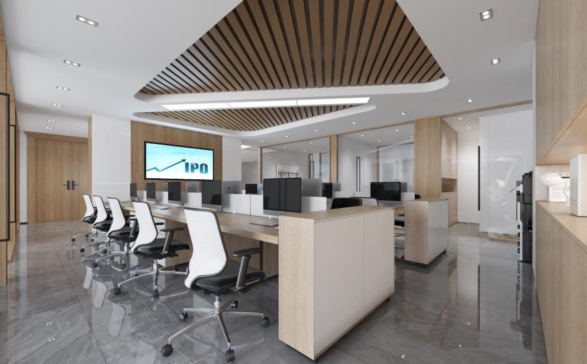 600现代办公空间装修效果图,中建伟诚集团办公室装修案例效果图-美广网(图4)