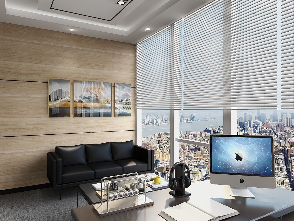 600现代办公空间装修效果图,中建伟诚集团办公室装修案例效果图-美广网(图5)