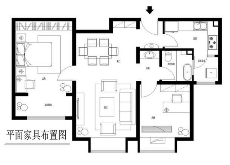 98欧式三房装修效果图,北欧装修实景案例装修案例效果图-美广网(图1)