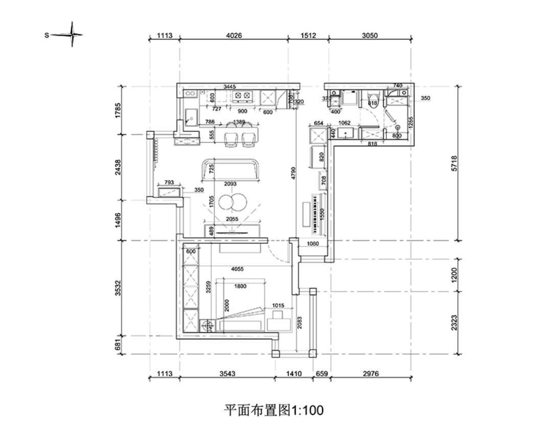 70现代小户型/一房装修效果图,70㎡控制细节并平衡装修案例效果图-美广网(图1)