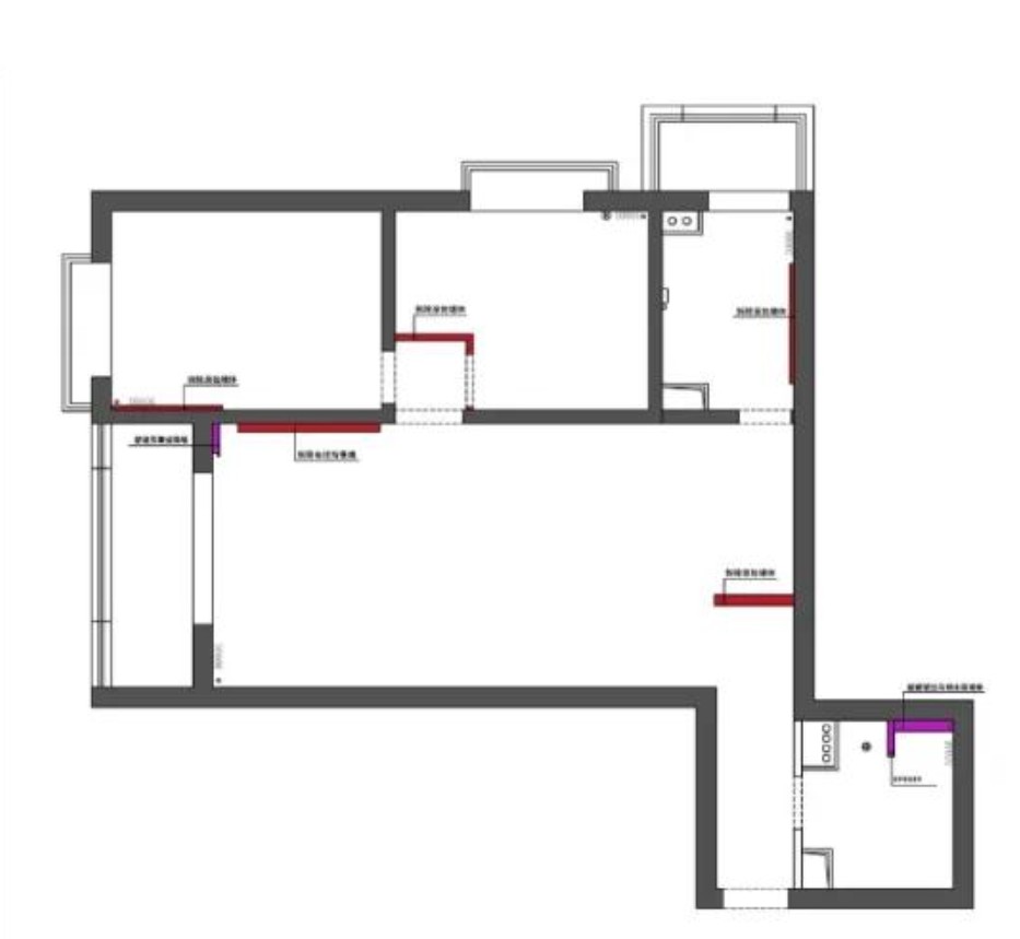 100现代两房装修效果图,100㎡现代风格家装设计装修案例效果图-美广网(图1)